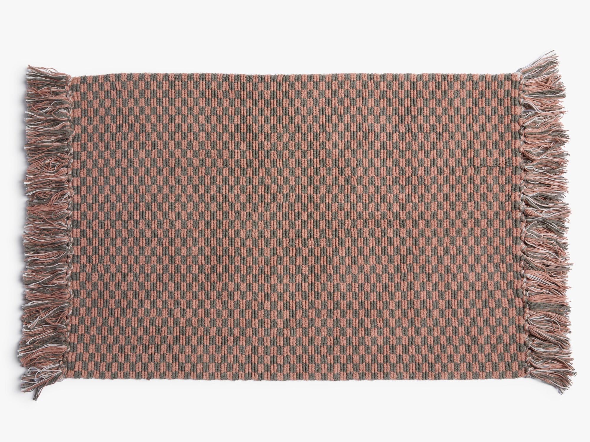 Organic Checkered Bath Rug - From Where - 