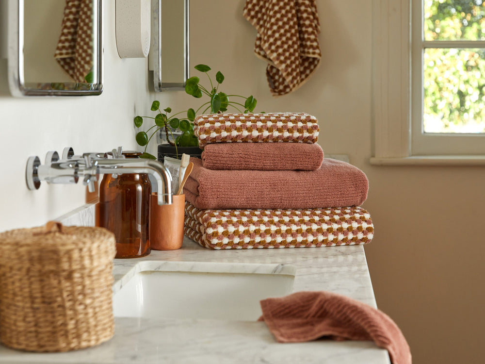 Organic Cotton Mosaic Towels - From Where -