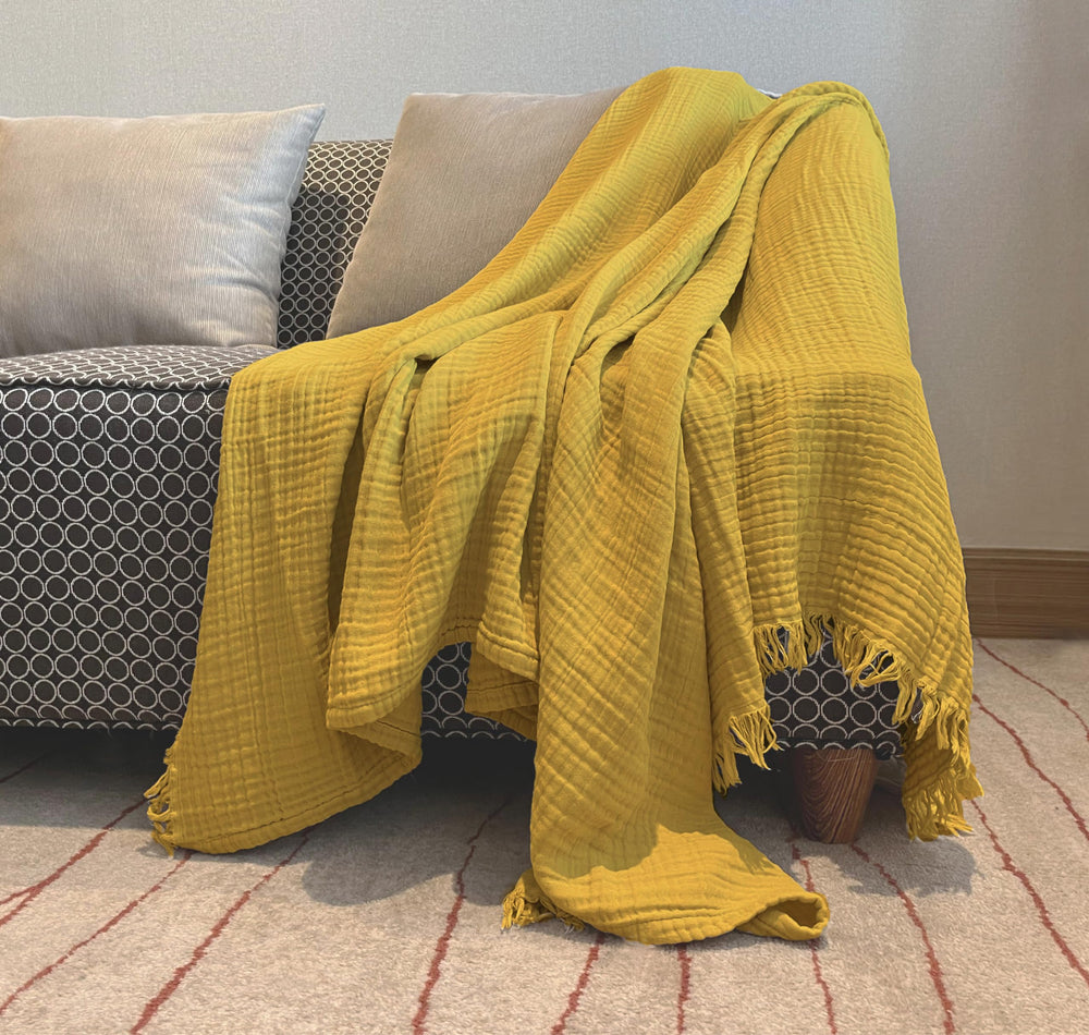 Organic Cotton Throw Blanket - From Where - 