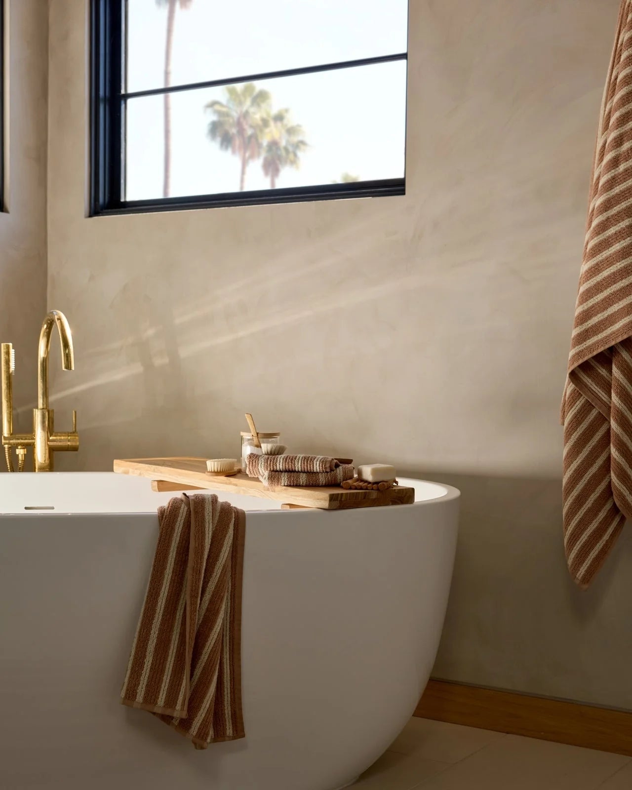 Organic Resort Stripe Towels - From Where Finds -
