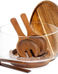 Oria Cook Large Glass Salad Bowl with Lid Set - From Where Finds - 