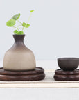 Oriental Round Wooden Pedestal - From Where - 