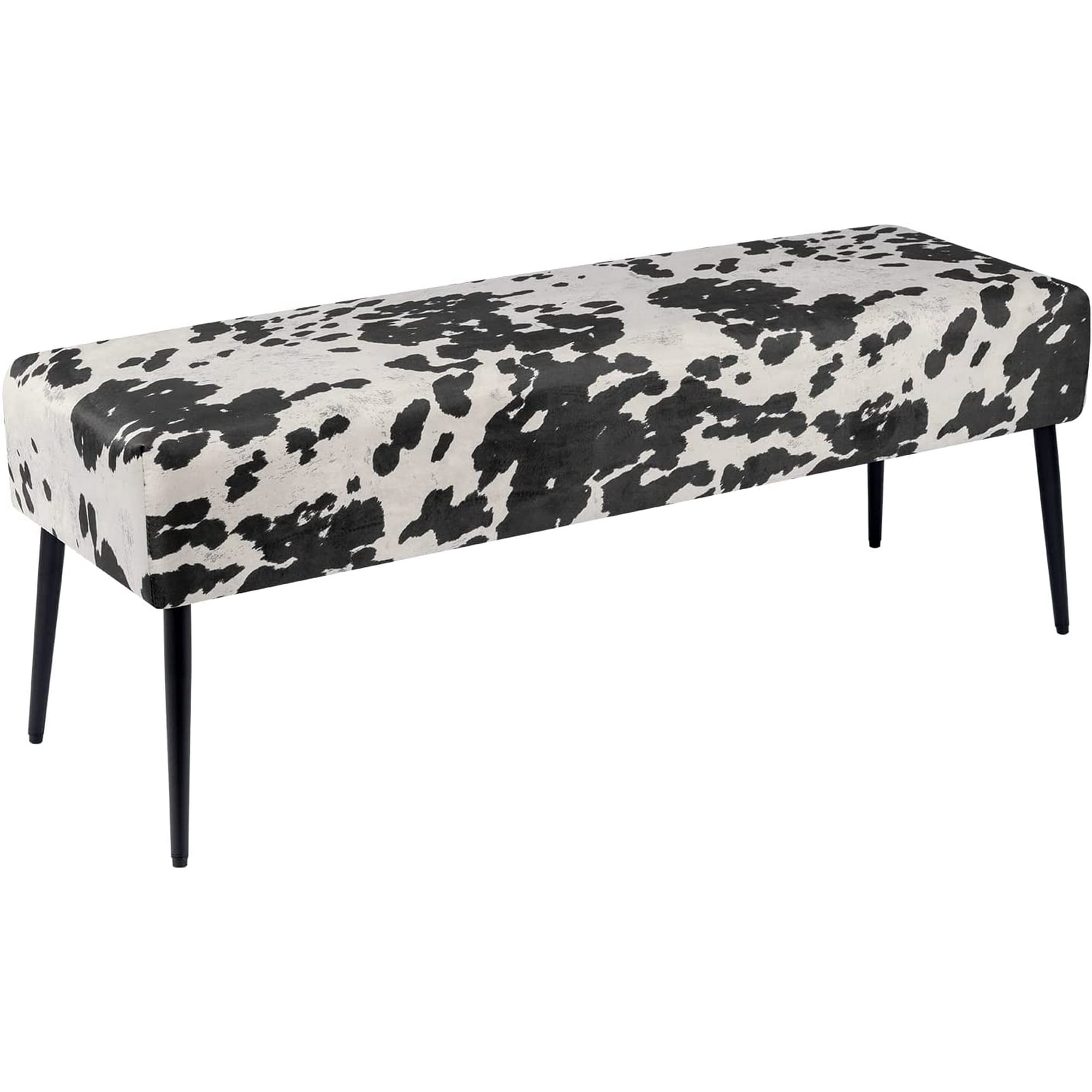 Ottoman Upholstered Benches Cow Print - From Where - 