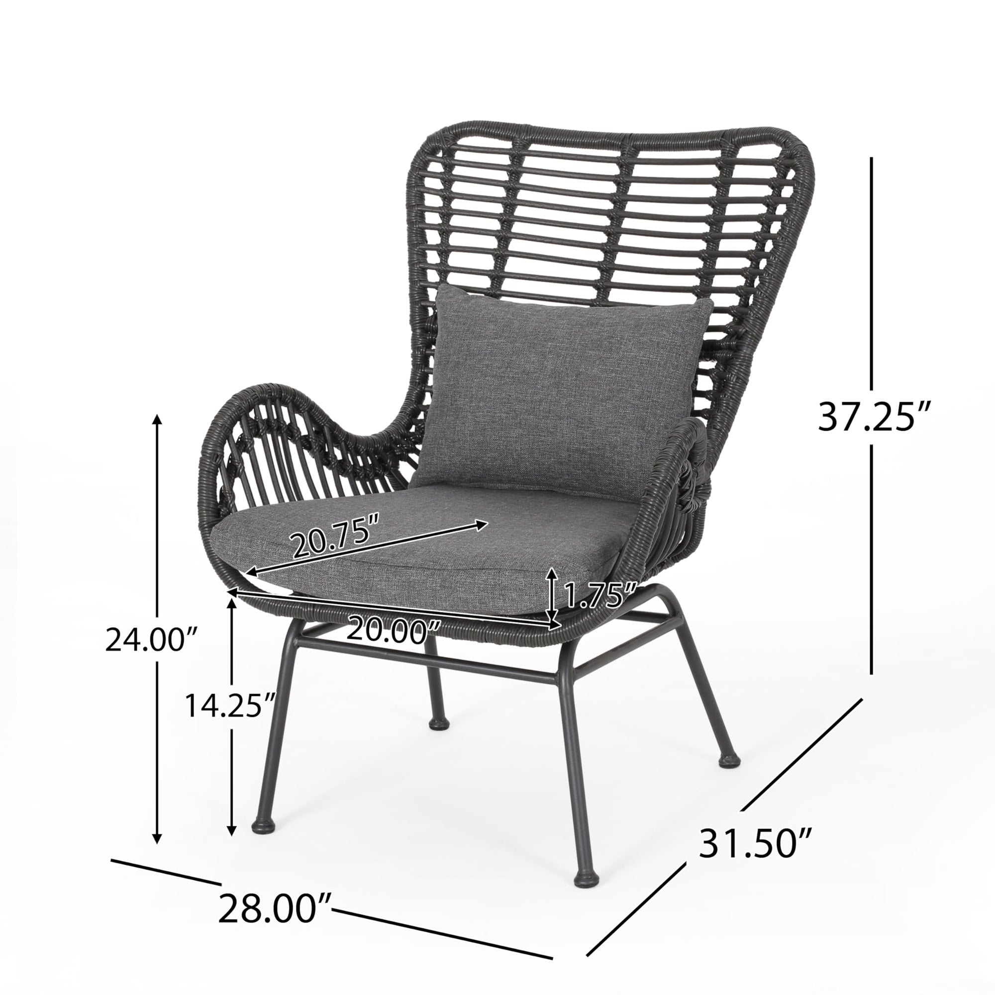 Outdoor 3 - Piece Wicker Chat Set - From Where - 
