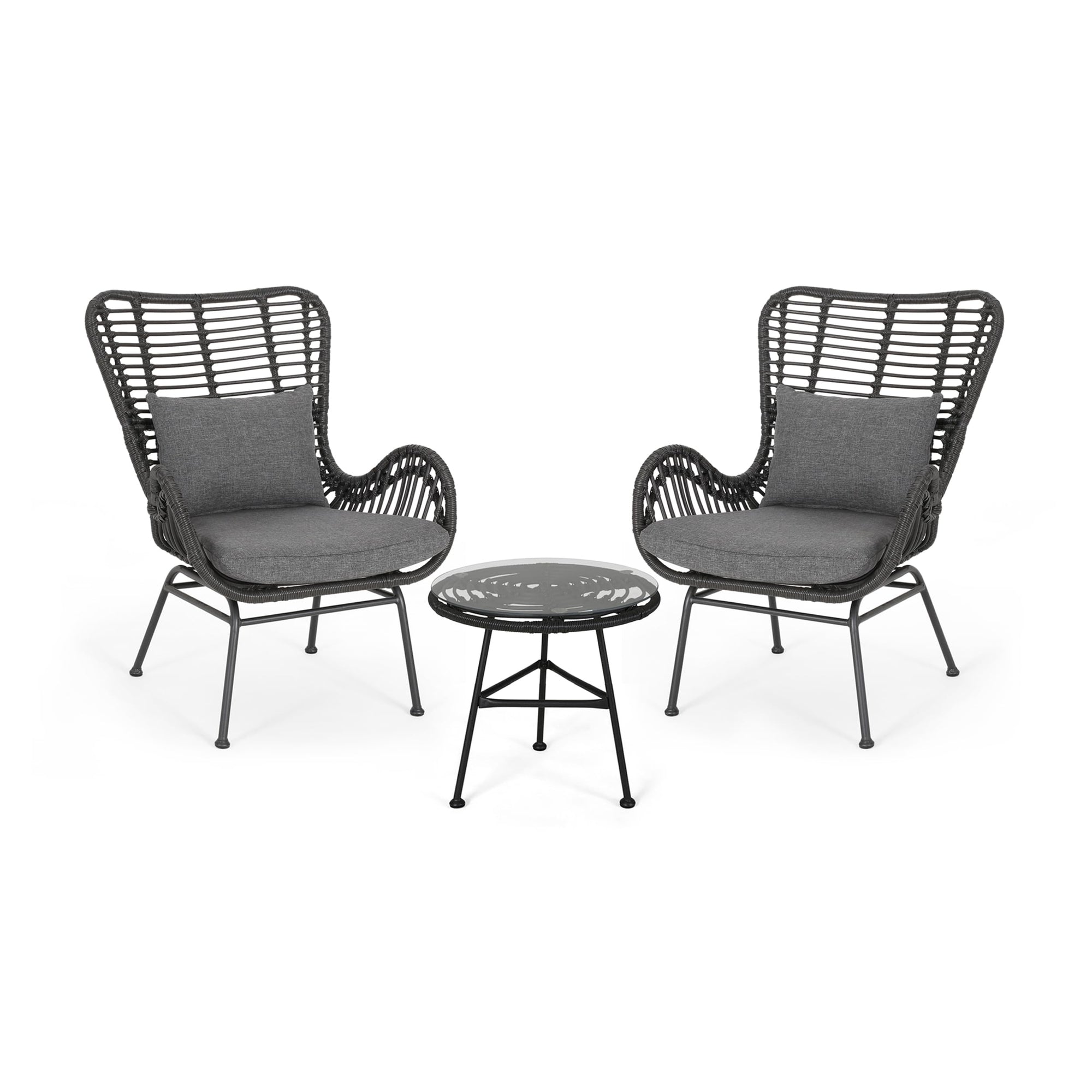 Outdoor 3 - Piece Wicker Chat Set - From Where - 