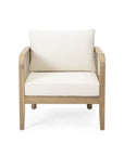 Outdoor Acacia Wood Club Chair with Cushions - From Where - 