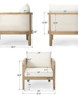 Outdoor Acacia Wood Club Chair with Cushions - From Where - 
