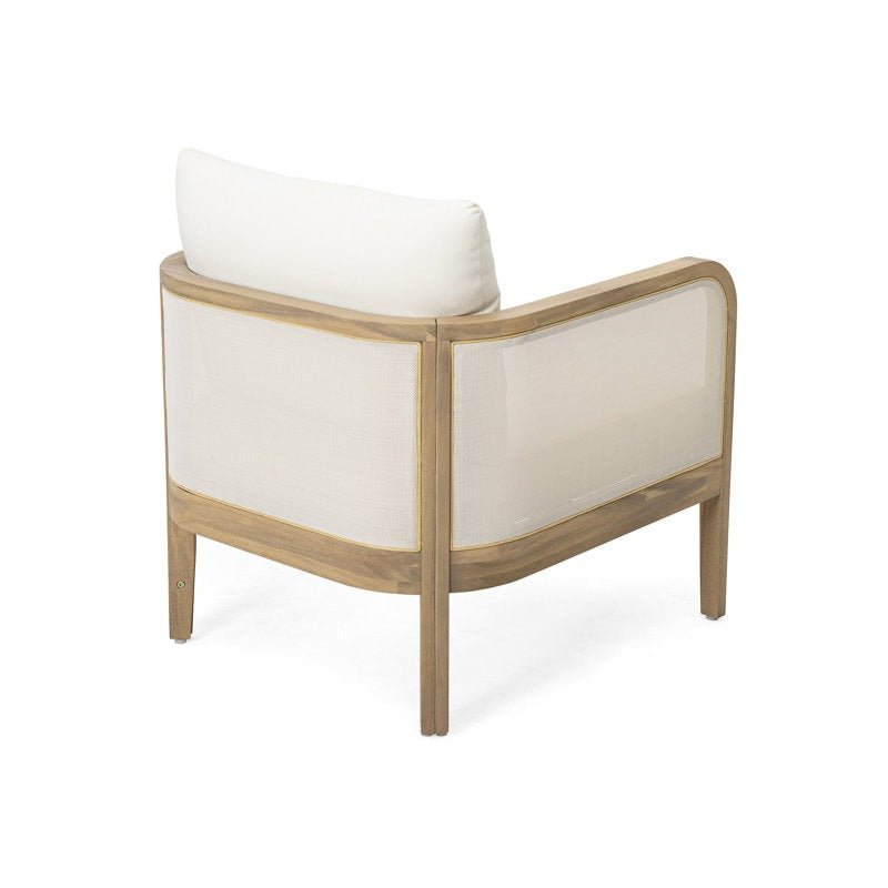Outdoor Acacia Wood Club Chair with Cushions - From Where - 
