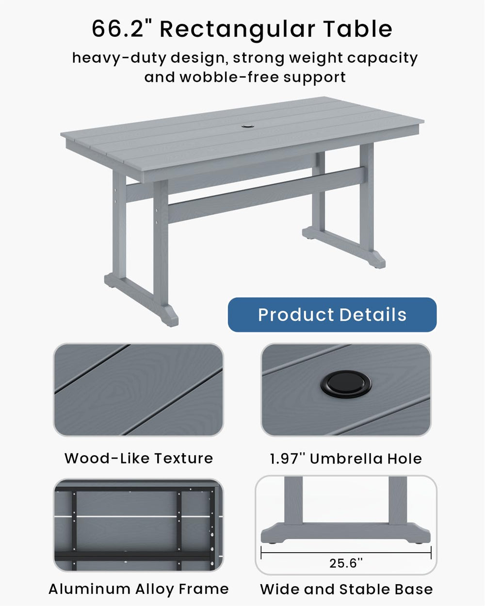 Outdoor All - Weather Dining Set (Grey) - From Where - 