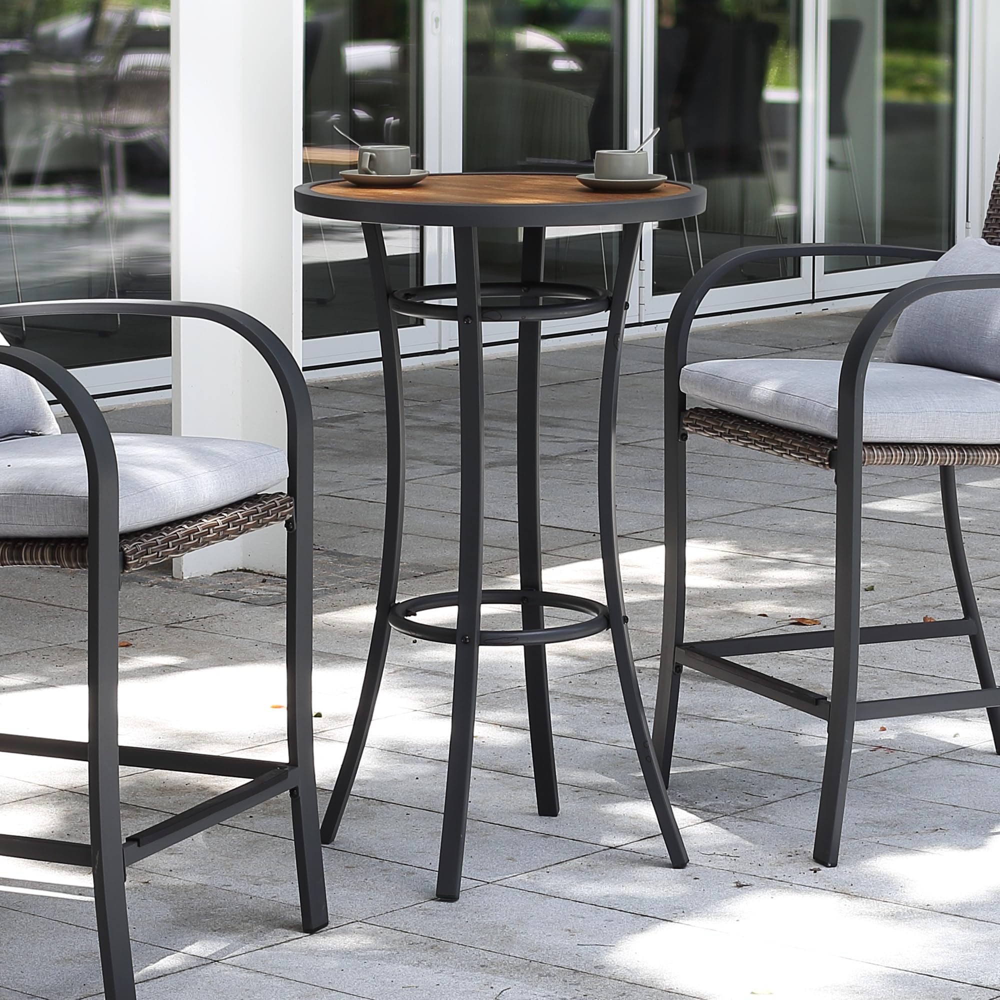 Outdoor Bar Height Bistro Table - From Where - 