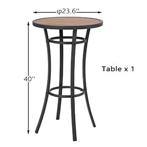 Outdoor Bar Height Bistro Table - From Where - 