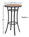 Outdoor Bar Height Bistro Table - From Where - 