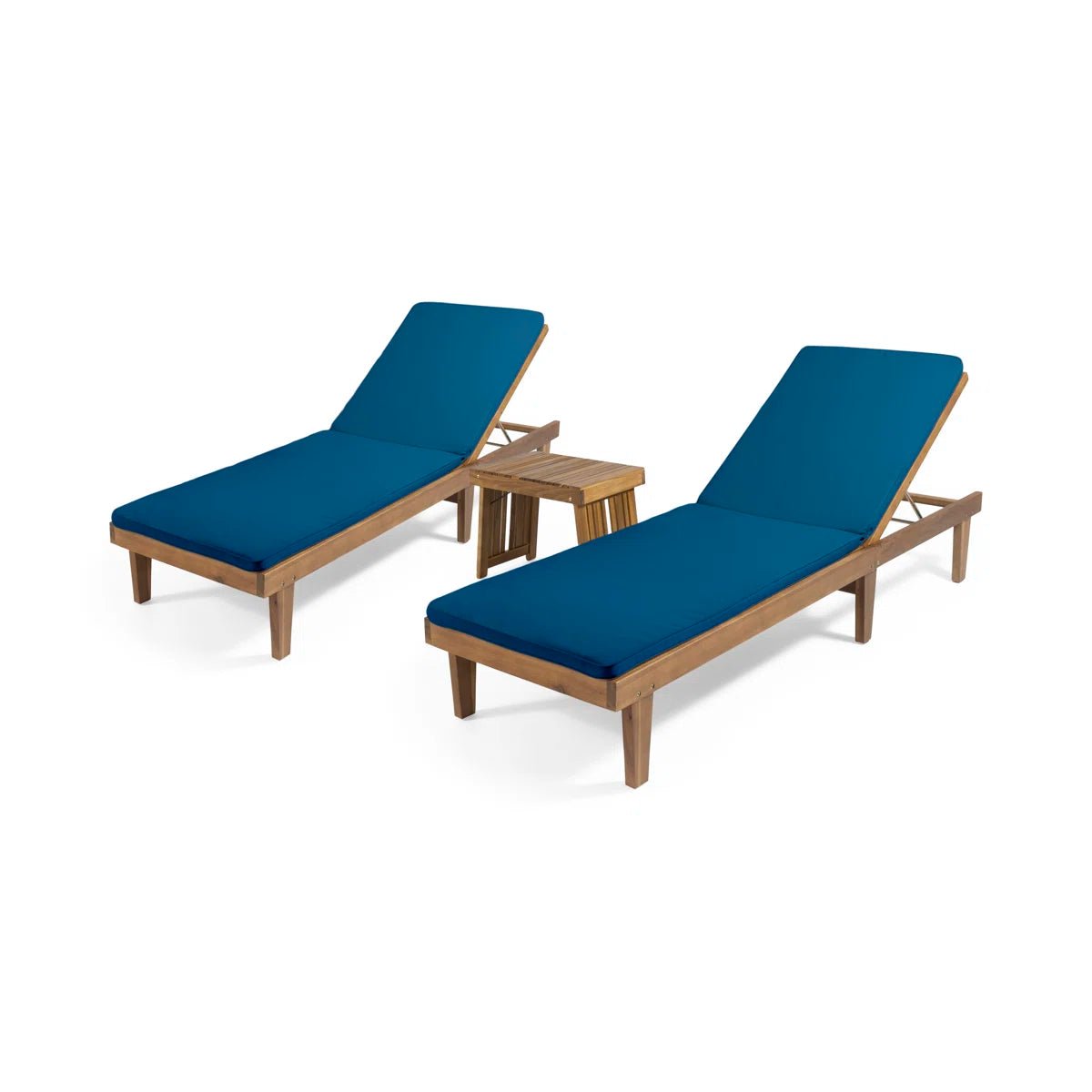 Outdoor Chaise Lounge with Table - From Where - 