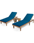 Outdoor Chaise Lounge with Table - From Where - 