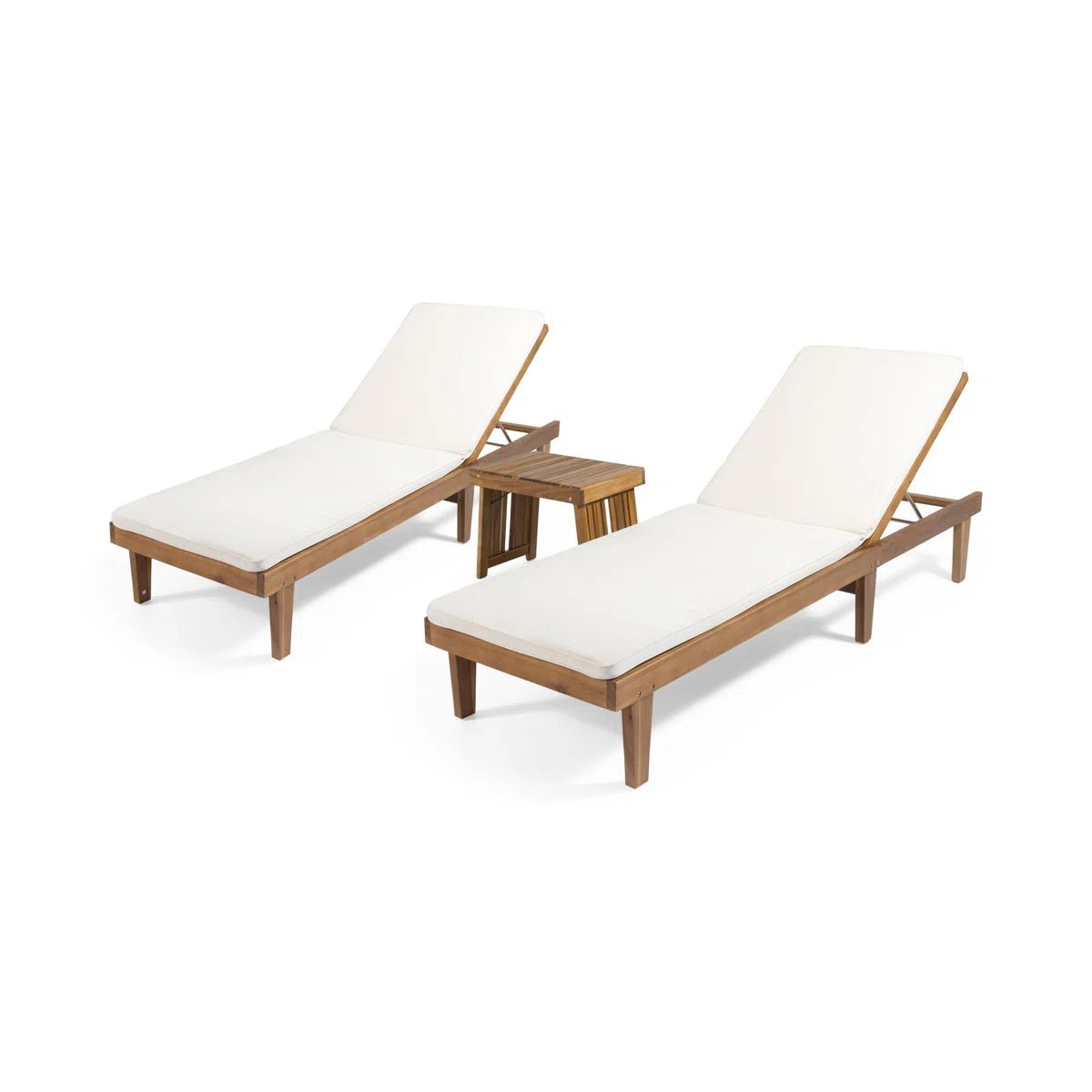 Outdoor Chaise Lounge with Table - From Where - 