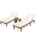Outdoor Chaise Lounge with Table - From Where - 