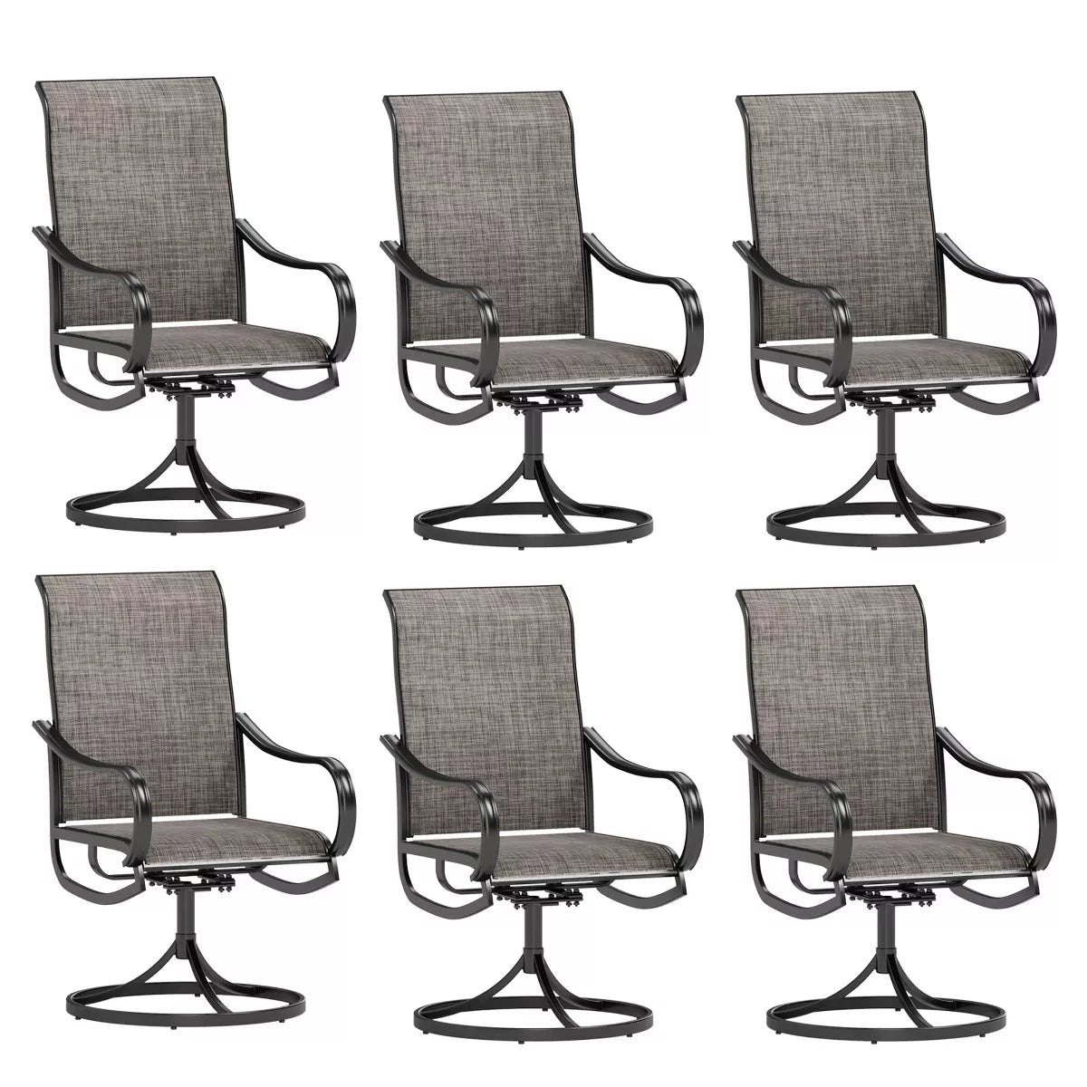 Outdoor Dining Brown Sling Arm Chairs - From Where - 