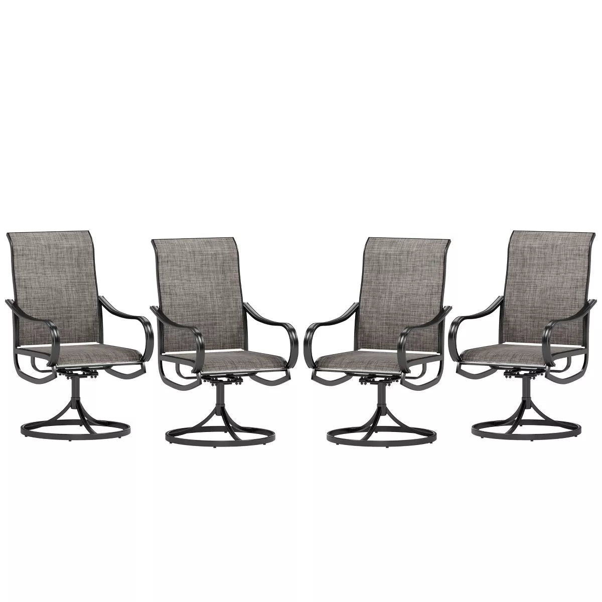 Outdoor Dining Brown Sling Arm Chairs - From Where - 