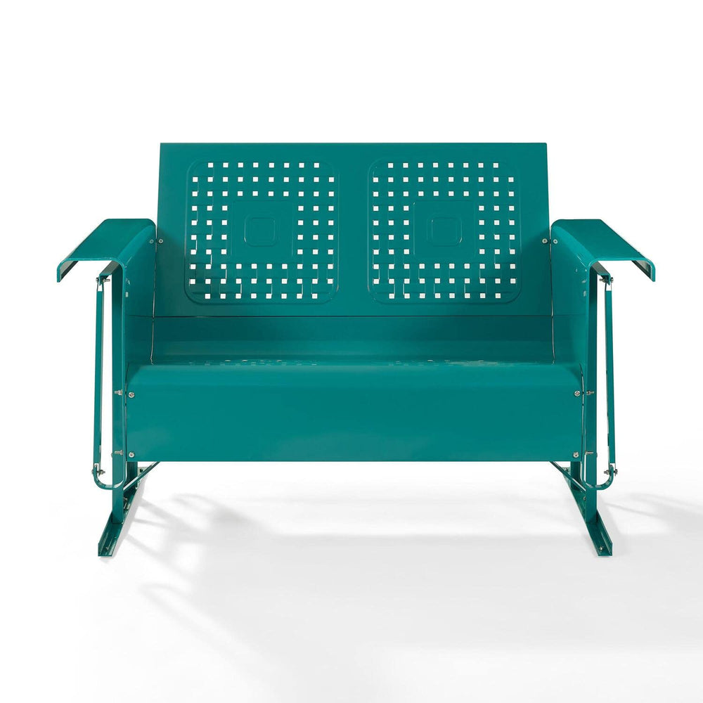 Outdoor Metal Glider Loveseat - From Where - 
