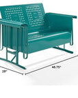 Outdoor Metal Glider Loveseat - From Where - 