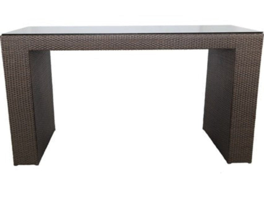 Outdoor Patio Bar Table with Glass Top - From Where - 
