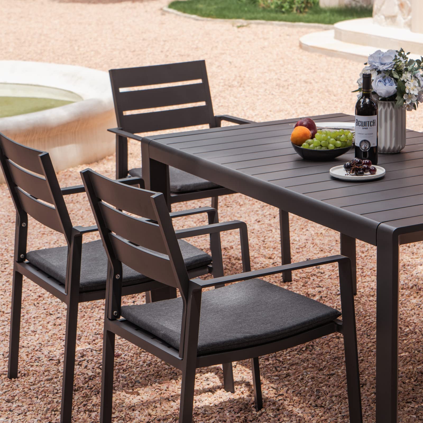 Outdoor Patio Dining Set of 7 - From Where - 