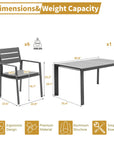 Outdoor Patio Dining Set of 7 - From Where - 