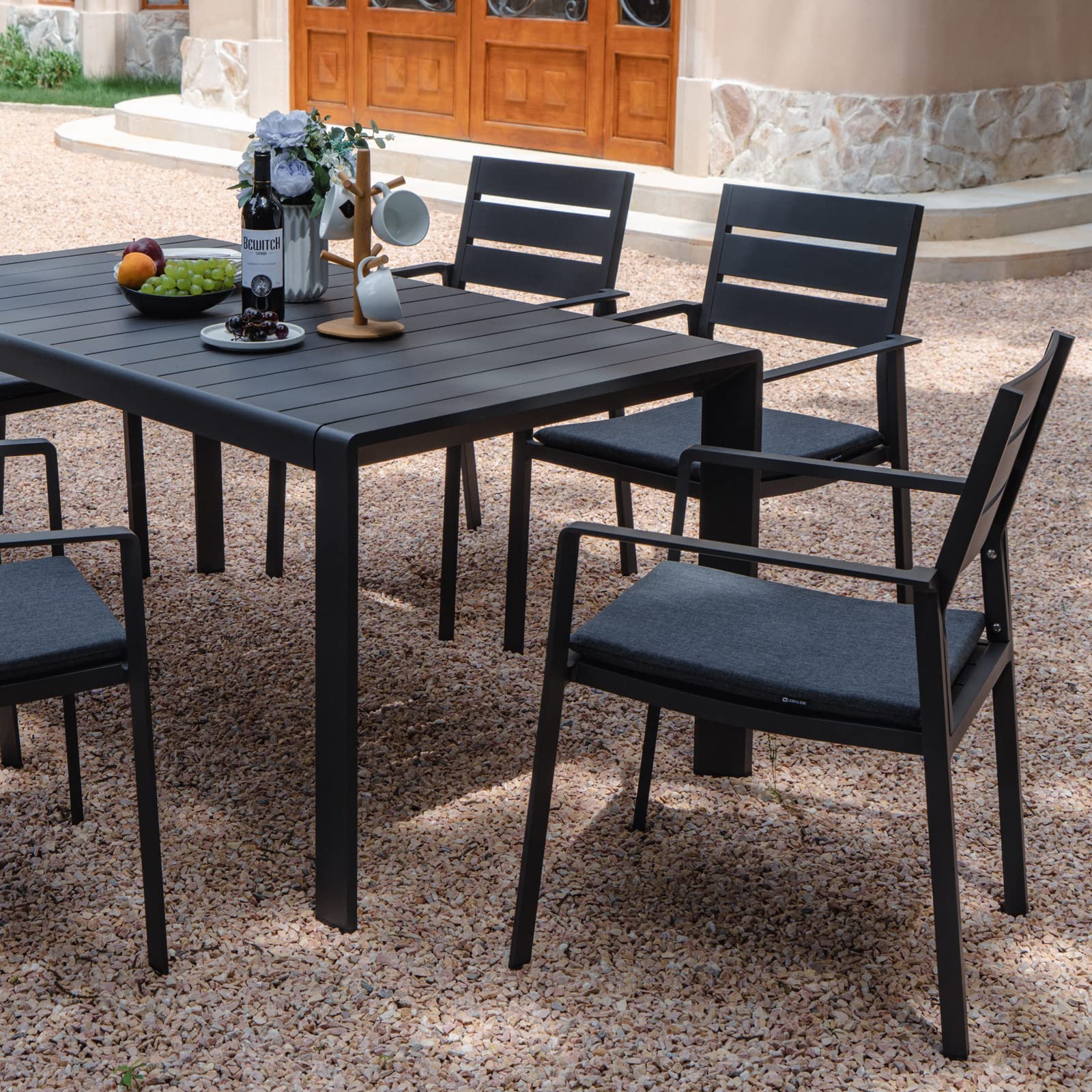 Outdoor Patio Dining Set of 7 - From Where - 