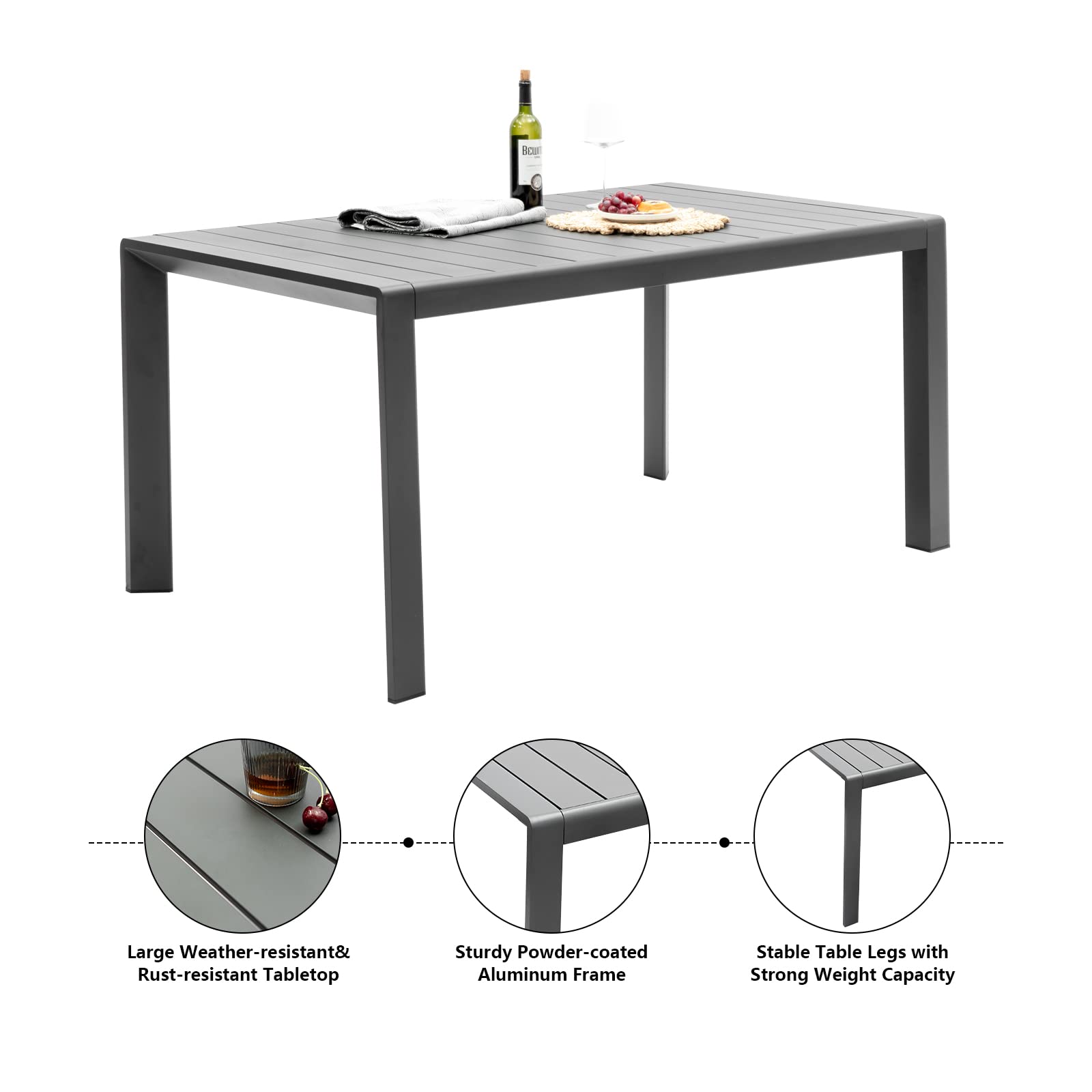 Outdoor Patio Dining Set of 7 - From Where - 