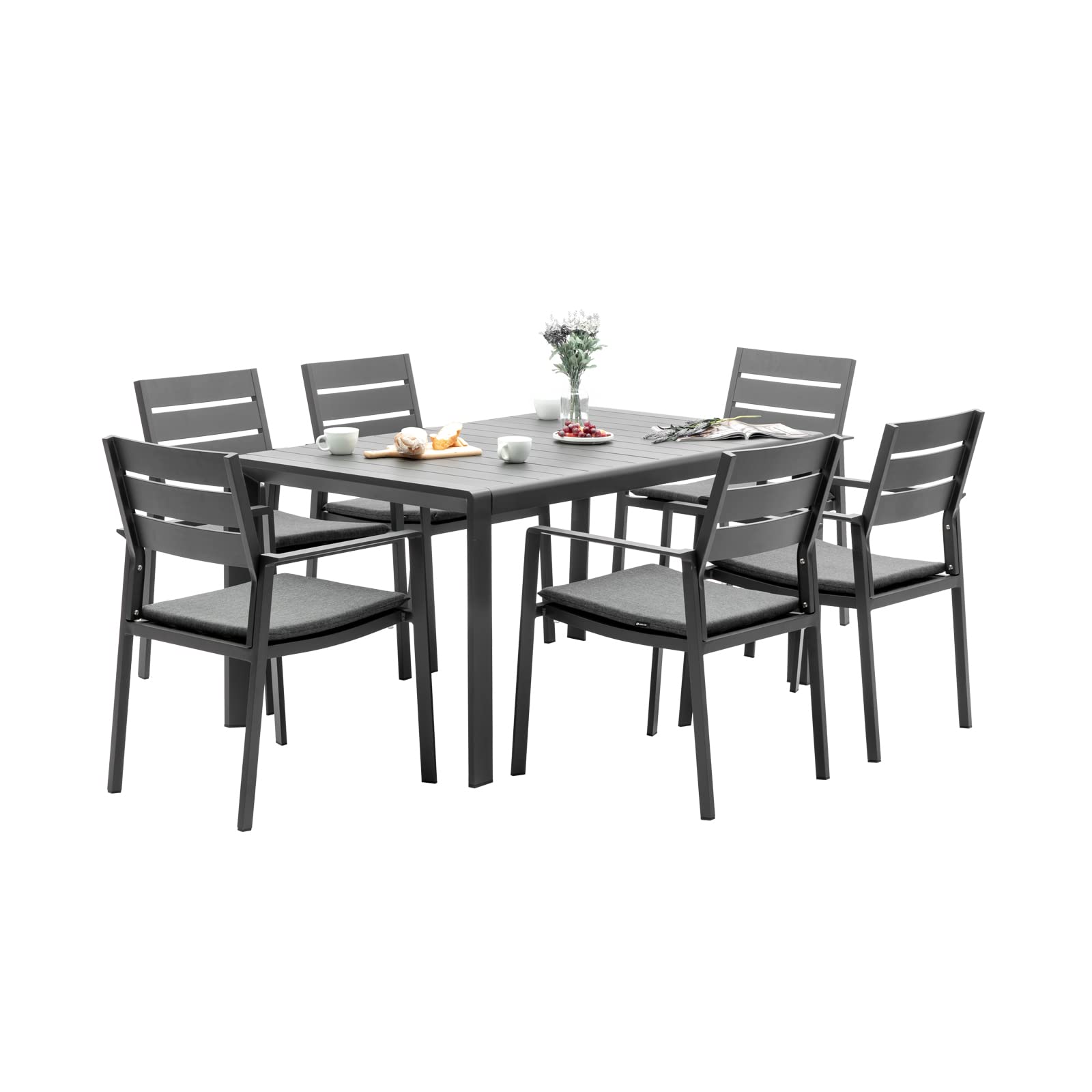 Outdoor Patio Dining Set of 7 - From Where - 
