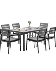 Outdoor Patio Dining Set of 7 - From Where - 