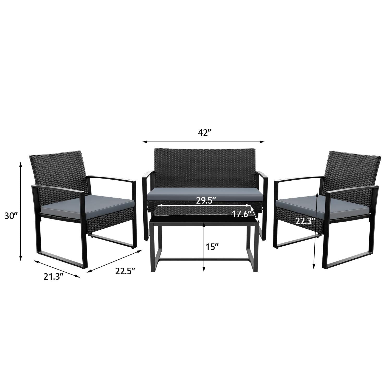 Outdoor Rattan Chairs with Cushion &amp; Table - From Where - 