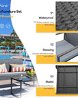 Outdoor Rattan Chairs with Cushion & Table - From Where - 