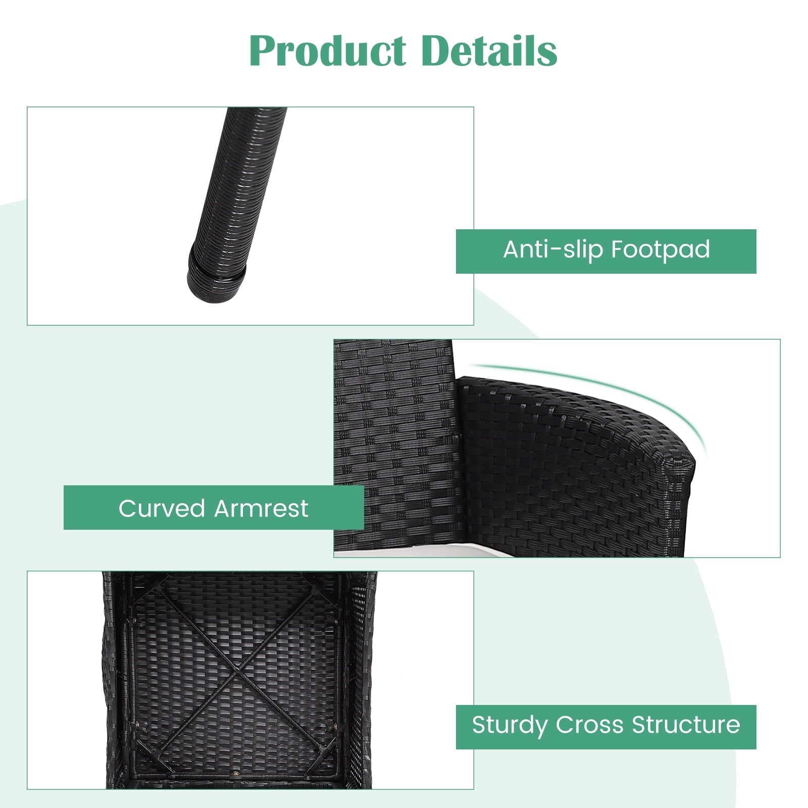Outdoor Rattan Dining Chair (Set of 2) - From Where - 