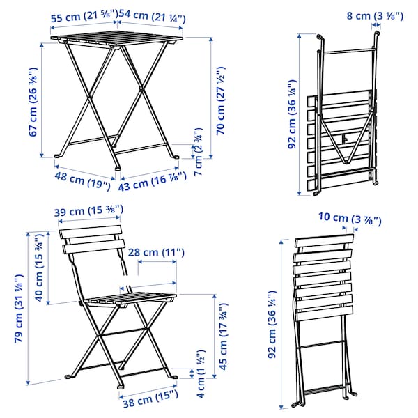 Outdoor Table with 2 Chairs Set - From Where - 