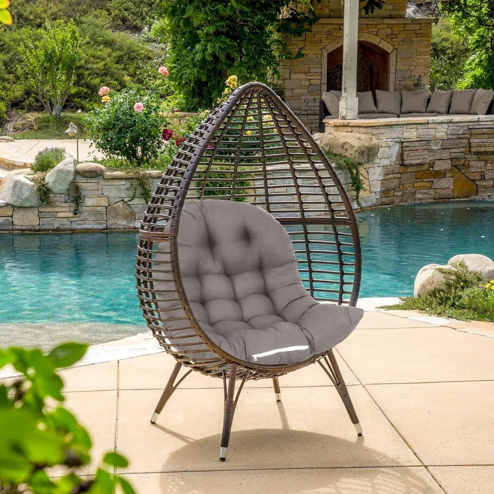Outdoor Waterproof Fabric Courtyard Hanging Basket Chair Cushion - From Where - 