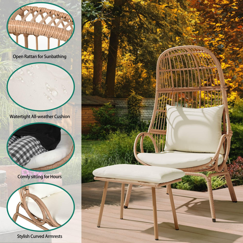 Outdoor Wicker Egg Chair - From Where - 