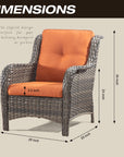 Outdoor Wicker Rattan Chair Set of 4 - From Where - 