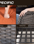 Outdoor Wicker Rattan Chair Set of 4 - From Where - 