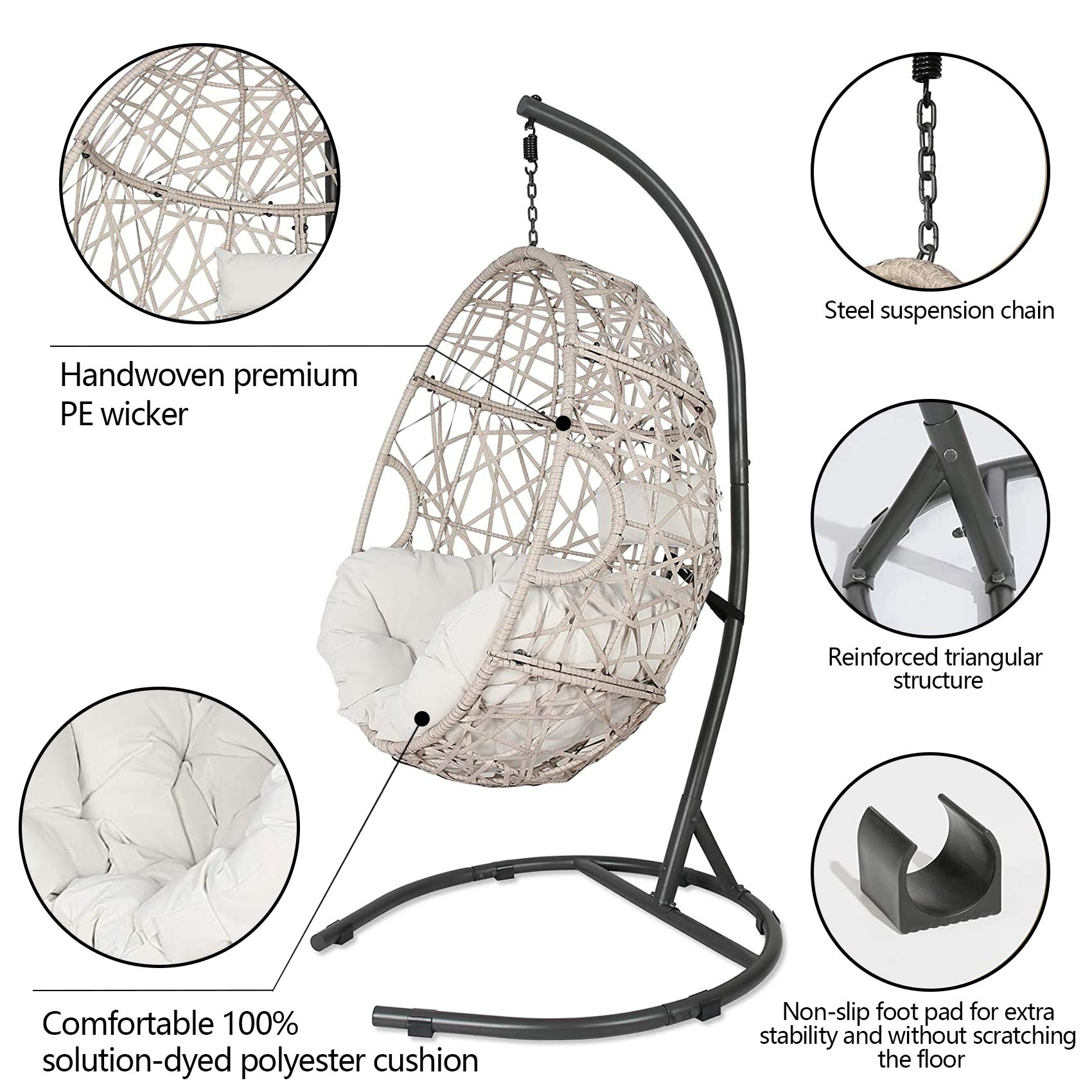 Outdoor Wicker Swing Chair - From Where - 