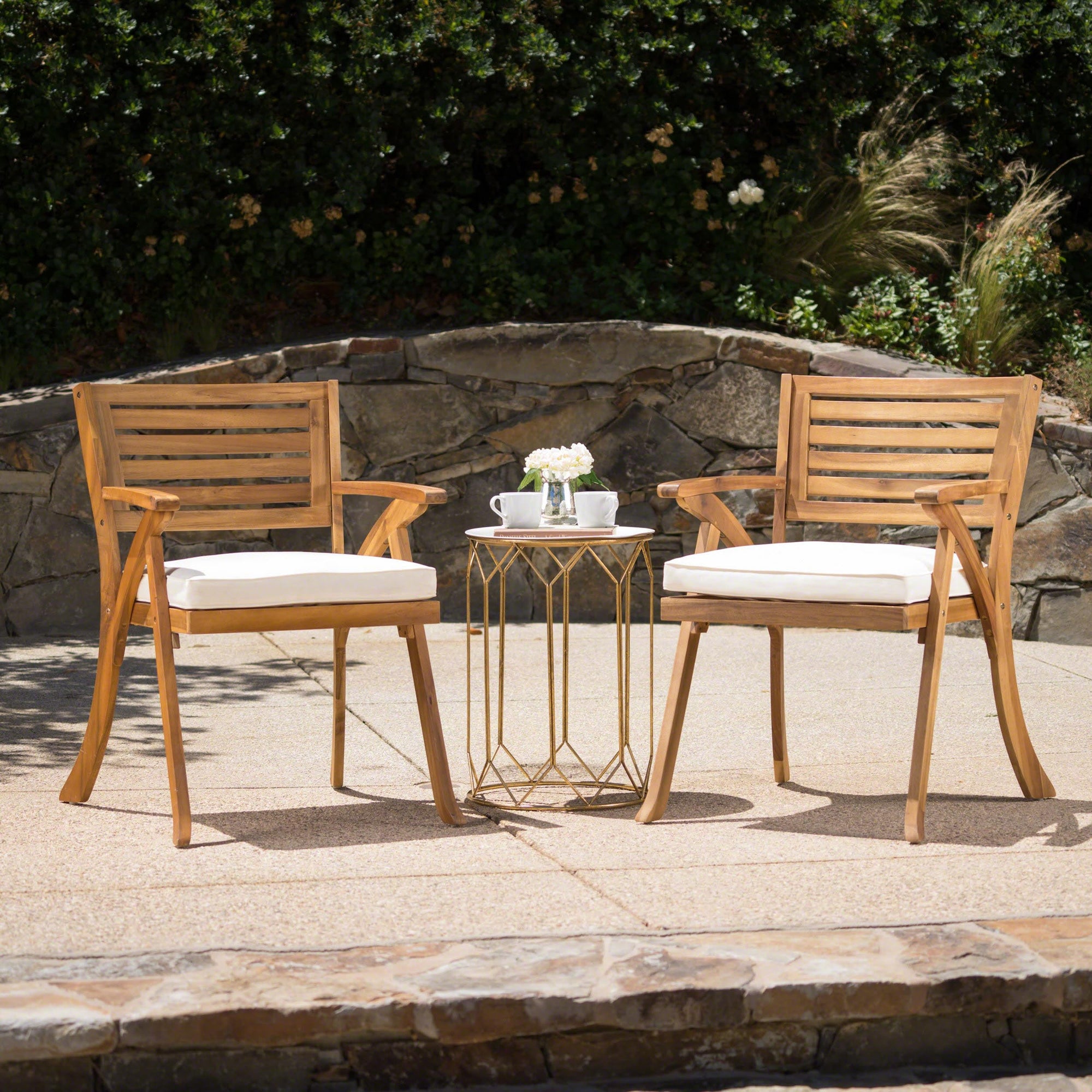 Outdoor Wood Dining Chair (Set of 2) - From Where - 