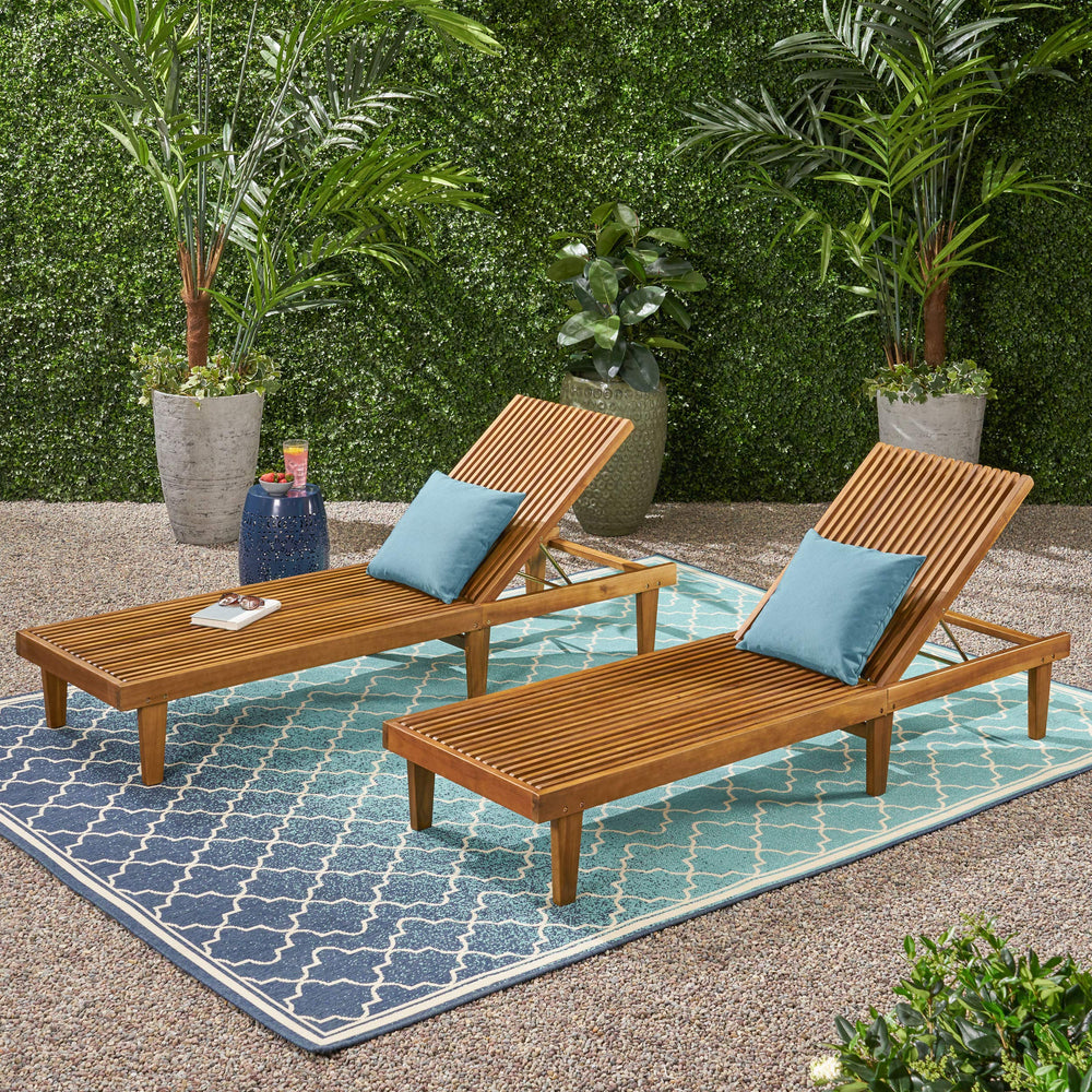 Outdoor Wooden Chaise Lounge - From Where - 