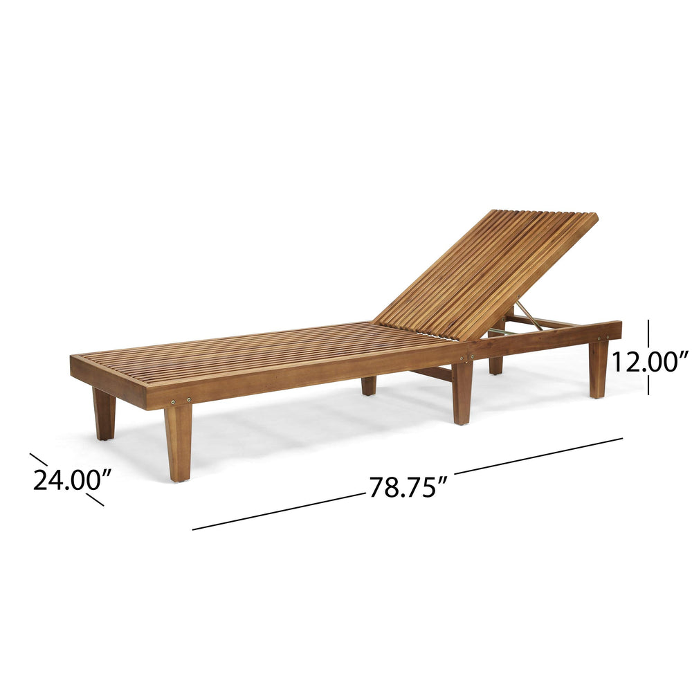 Outdoor Wooden Chaise Lounge - From Where - 