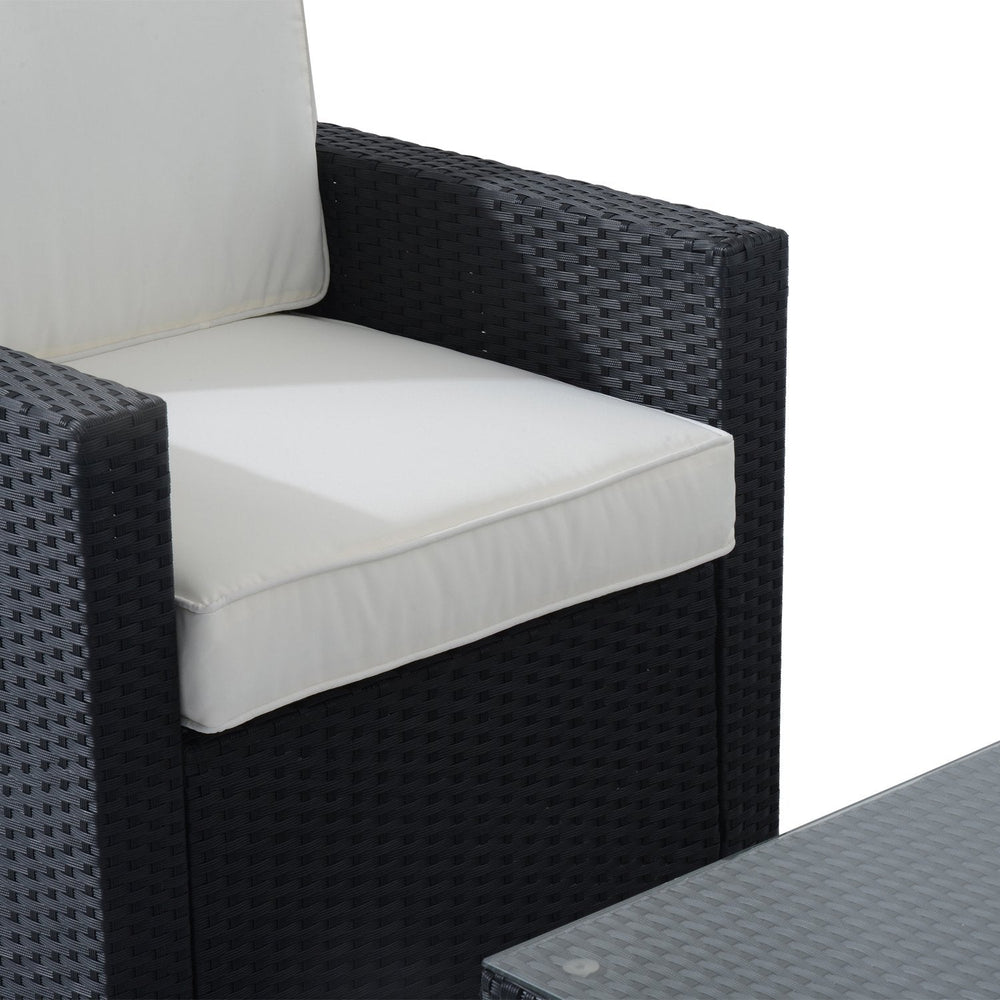 Outsunny 4 Piece Wicker Patio Furniture Set - From Where - 