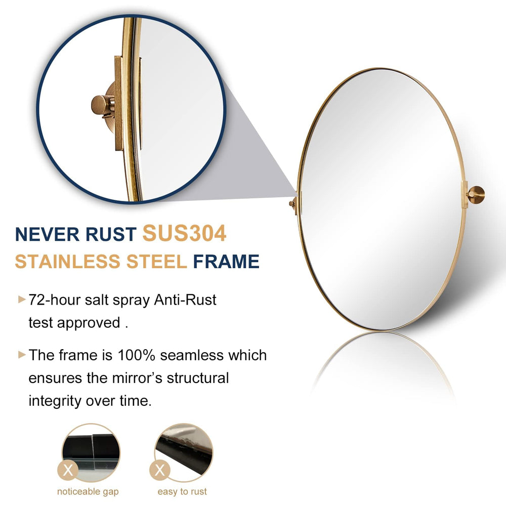 Oval Pivoting Vanity Mirror - From Where - 