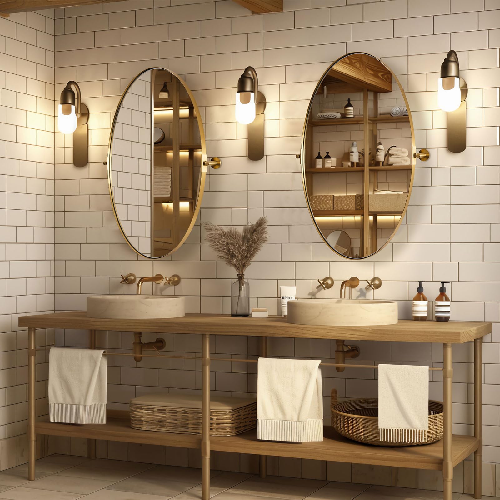 Oval Pivoting Vanity Mirror - From Where - 
