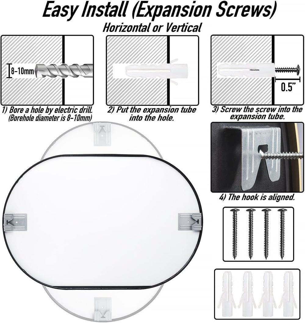 Oval Wall Mounted Gold Mirror - From Where - 