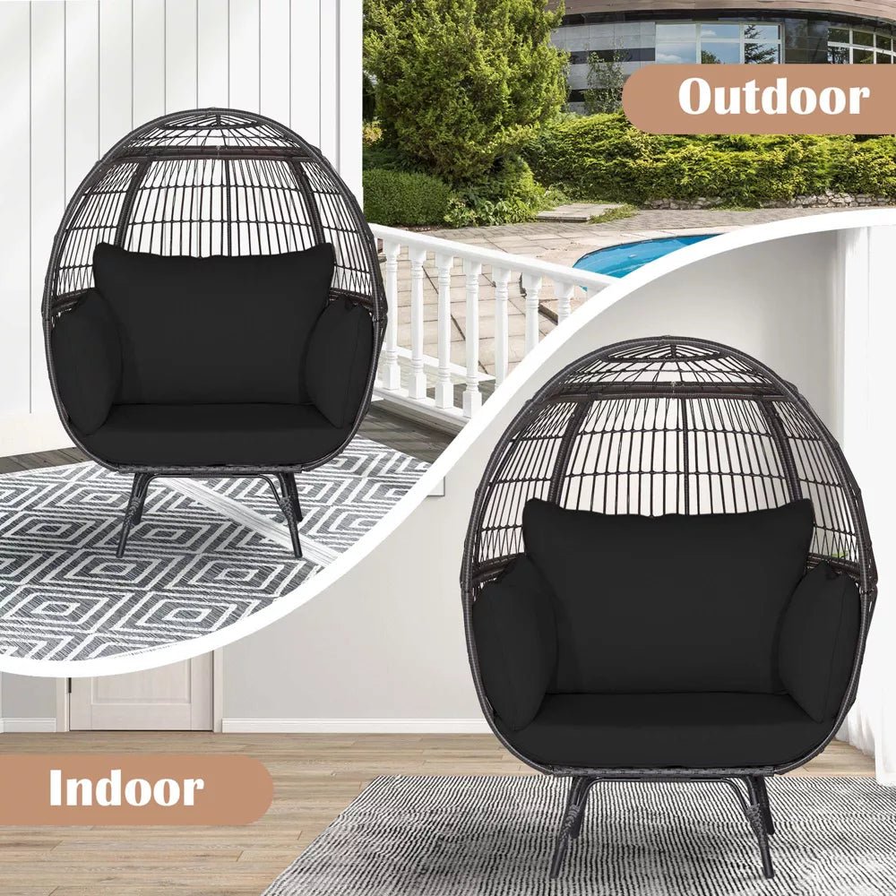 Oversized Rattan Wicker Egg Chair - From Where - 
