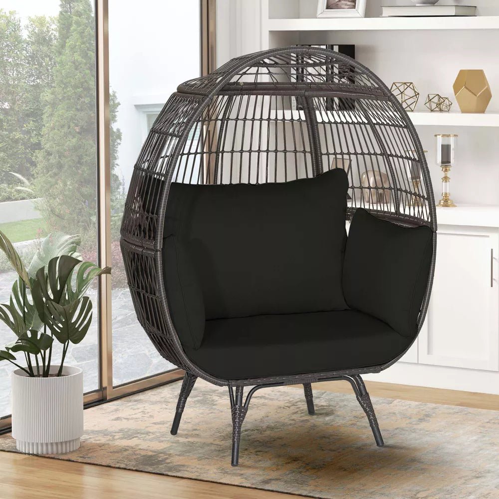 Oversized Rattan Wicker Egg Chair - From Where - 