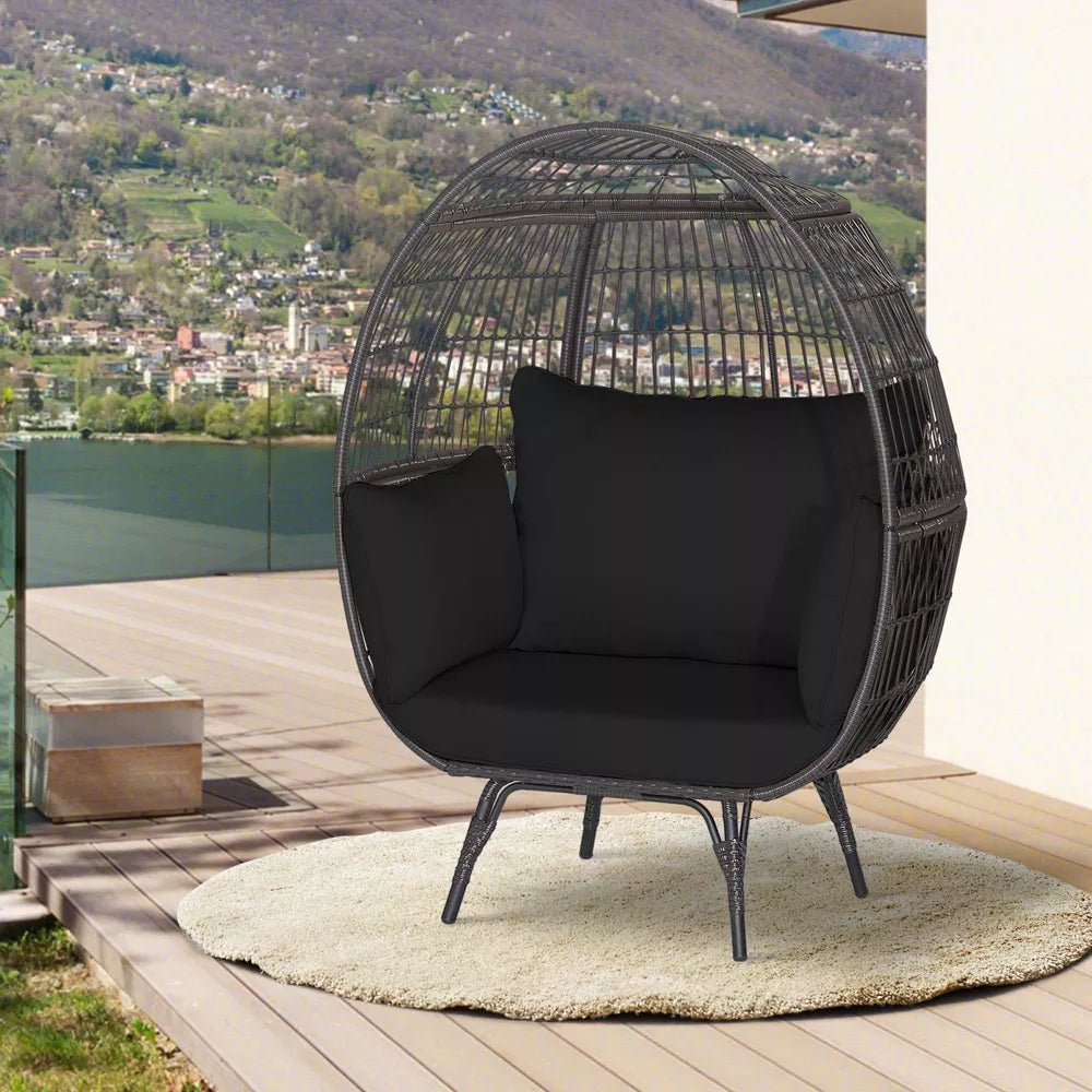Oversized Rattan Wicker Egg Chair - From Where - 